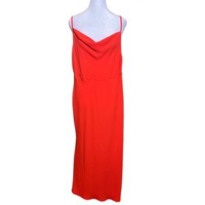 NWOT Forever 21+ Orange,  Sleeveless Maxi Dress,‎ Size 1X, Adjustable Straps